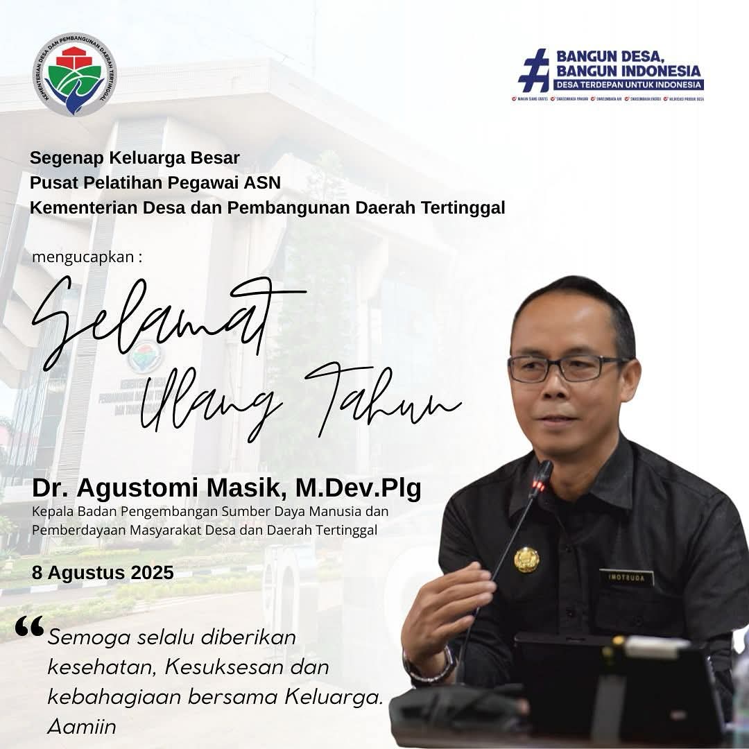 SELAMAT ULANG TAHUN Bapak Kepala BPSDM PMDDT, kesuksesesan, kesehatan dan keberkahan  senantiasa terlimpahkan.. Aamiin #TPPKemendesaPDT#TPPProvSumut