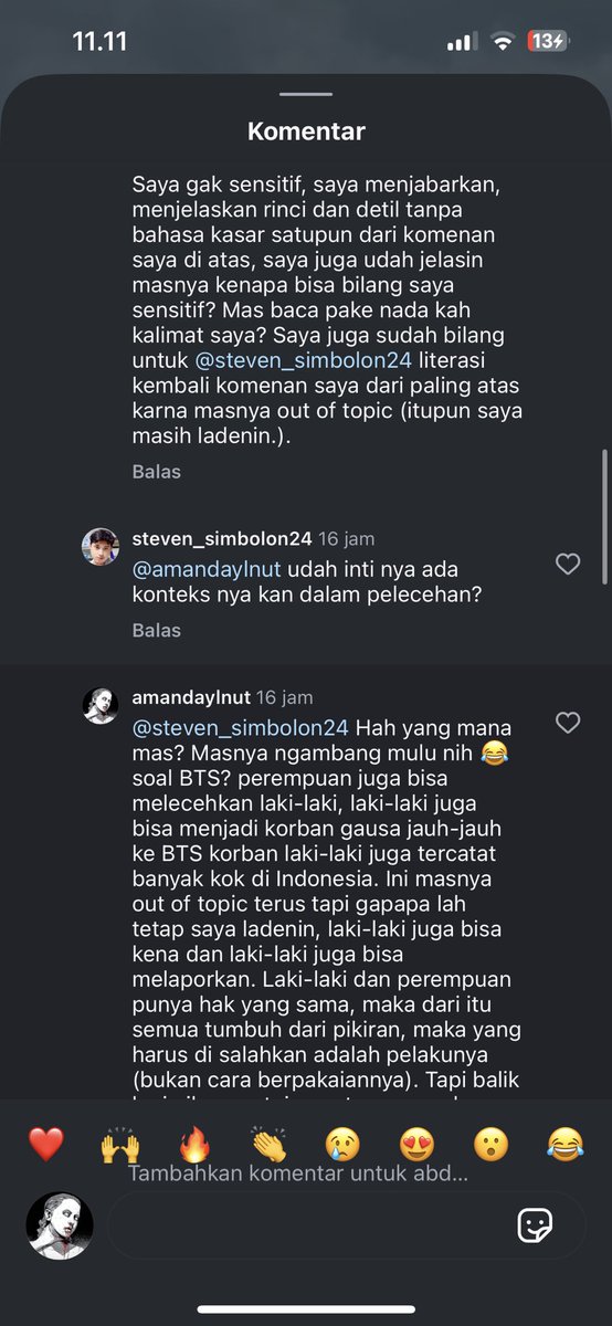 kucinghitam57's tweet photo. @guemaungeluh Komennya seperti ini di postingan Instagram abdulimam02 https://t.co/2X7arfwCER