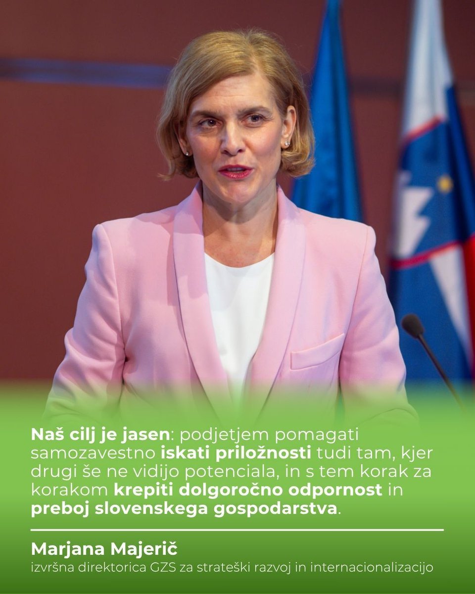 [IZJAVA TEDNA] V času hitrih sprememb je ključno, da podjetja ne čakajo na priložnosti, temveč jih aktivno soustvarjajo. Na GZS verjamemo v povezovanje, znanje in dolgoročno vizijo.
🌐 Intervju z Marjano Majerič: glasgospodarstva.gzs.si/pogled-na-prio…
#GZS #IzjavaTedna