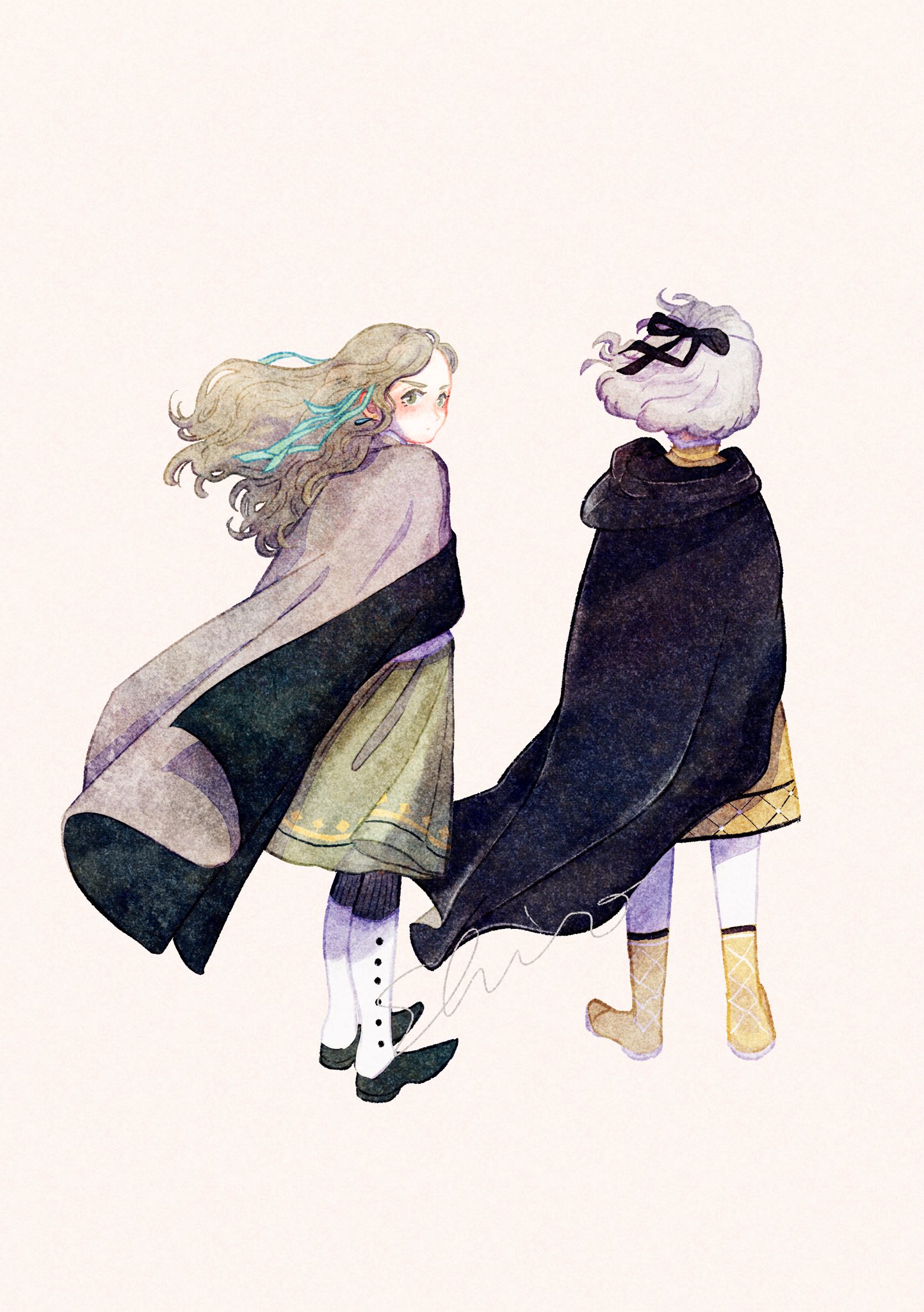 イラストオーダー✩﻿shiro ハーフジップセーターコーデ #シロのオシャレビト #illust