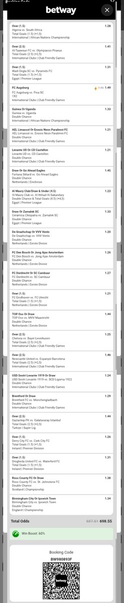 Booking Code: BW980893F

22 games 🎮 

+690 odds 

Goodluck 🥰