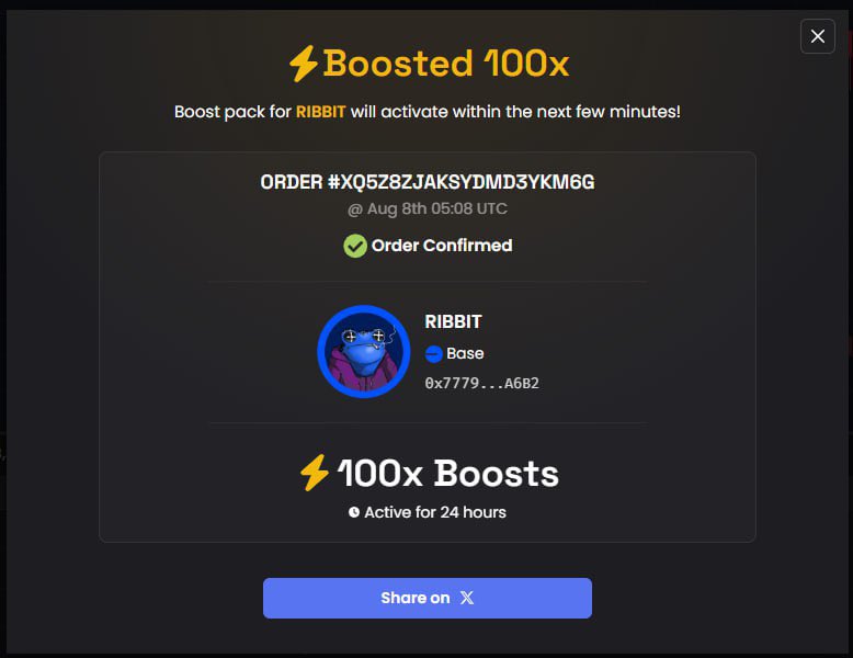 100 boosts for the community! Ribribrib $RIBBIT