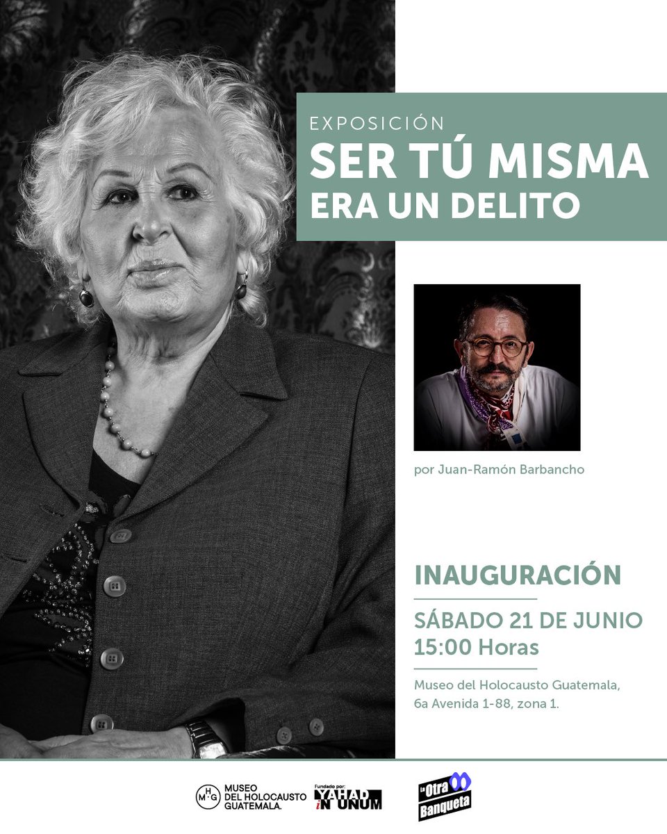 ✊✊Felicidades!! Rotundo éxito de la Expo “Ser tú misma era un delito" comisariada por nuestro admirado Juan-Ramón Barbancho en el Museo del Holocausto de Guatemala. El público pudo conocer cómo eran las vidas de las mujeres trans bajo la Dictadura española.🏳️‍⚧️🏳️‍⚧️