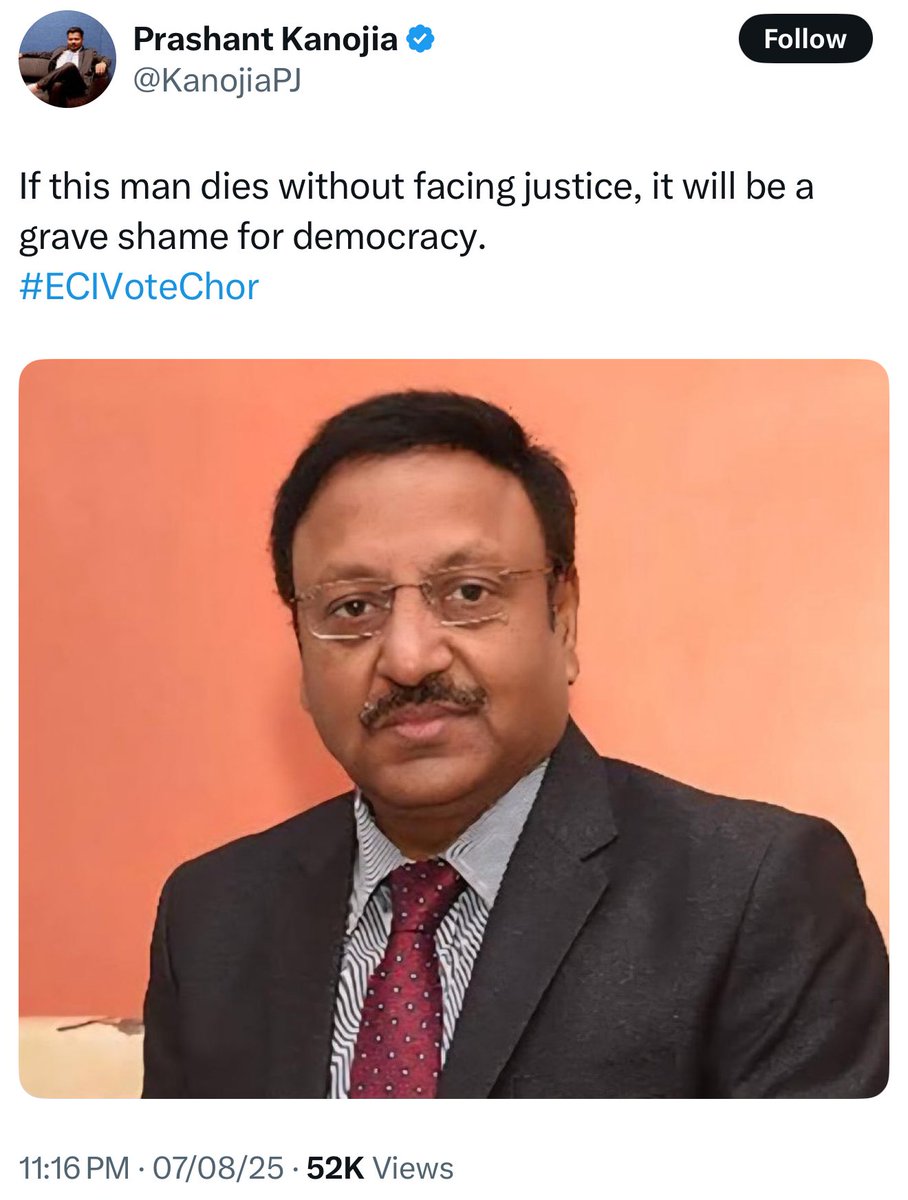 Shashank Shekhar Jha (@shashank_ssj) on Twitter photo Openly calling for death of the Election Commissioner can’t become a norm and must not be allowed.
<a href="/ECISVEEP/">Election Commission of India</a> must look into this.
CC: <a href="/DelhiPolice/">Delhi Police</a> <a href="/GoI_MeitY/">Ministry of Electronics & IT</a> Openly calling for death of the Election Commissioner can’t become a norm and must not be allowed.
<a href="/ECISVEEP/">Election Commission of India</a> must look into this.
CC: <a href="/DelhiPolice/">Delhi Police</a> <a href="/GoI_MeitY/">Ministry of Electronics & IT</a>