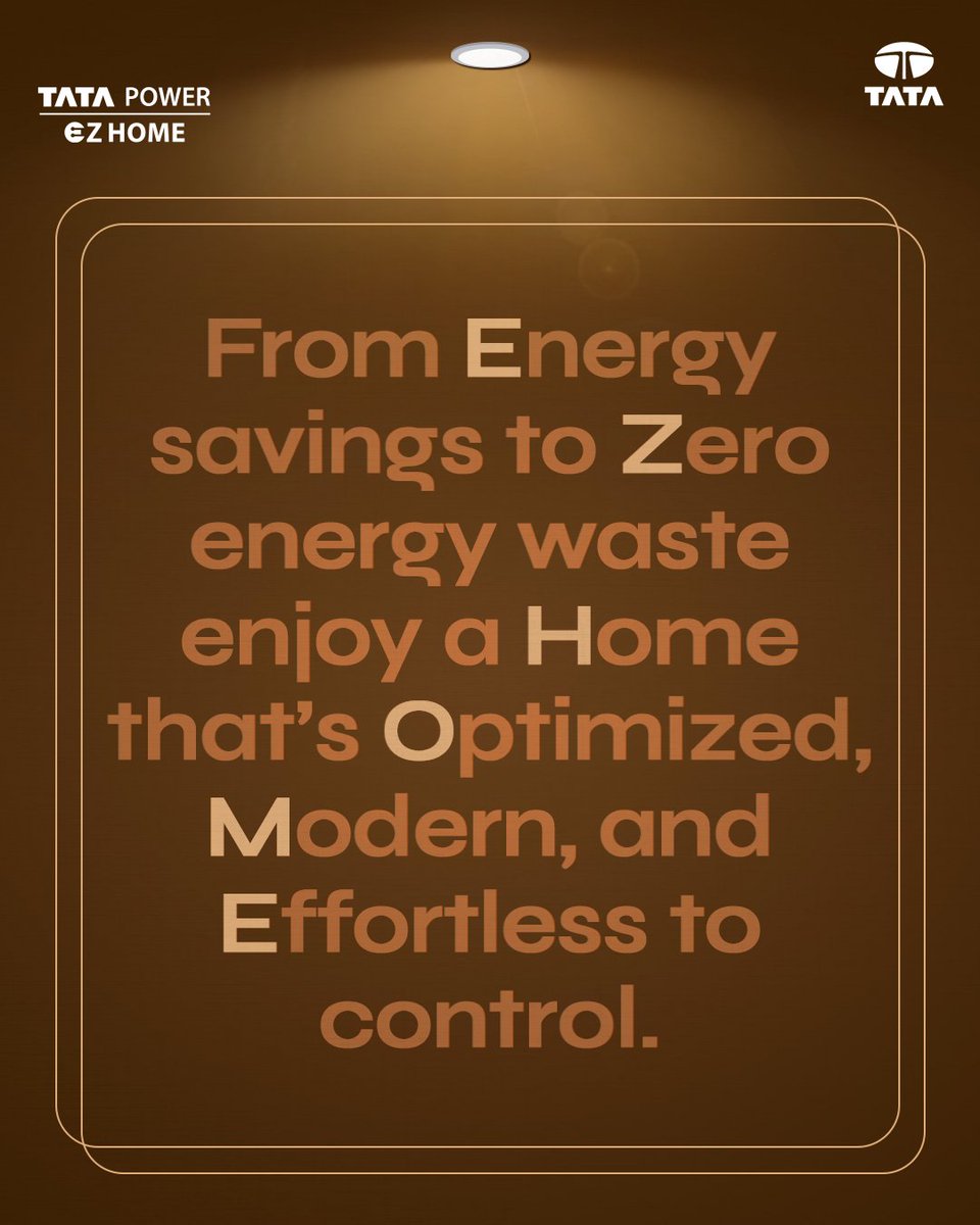 TataPower's tweet image. Experience a home that adapts to you. With Tata Power EZ Home, optimize energy, enjoy effortless control, and live smarter—without compromise.

Tap to know more: tatapower.com/ezhome/enquiry…

#SmartLiving #TataPowerEZHome #InnovativeTech #HomeAutomation #EnergyEfficiency