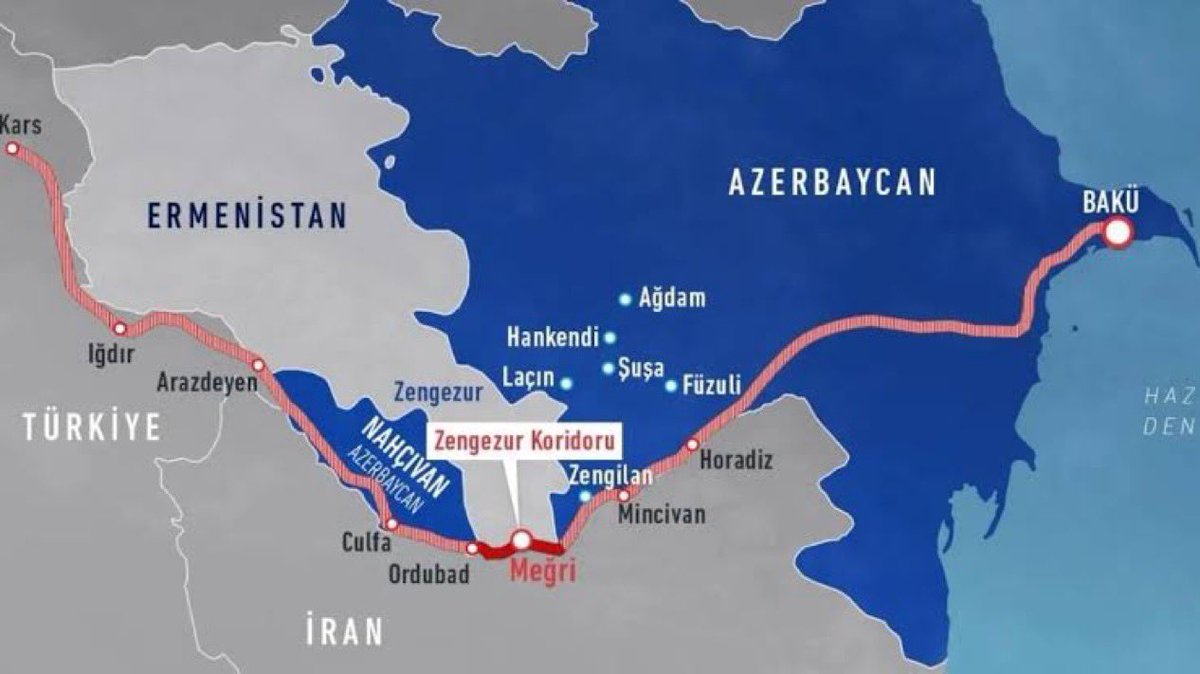 Türkiye için! tarihi stratejik önemi olan!

Zengezur Koridoru "Trump Koridoru" adıyla resmen devreye alınıyor!

Ermenistan, ilgili anlaşma kapsamında ABD'yi devreye alarak Rusya'yı tasfiye etse de!

Türkiye aleyhine! ABD'nin bu önemli koridor üzerindeki etkisini tesis etmiş