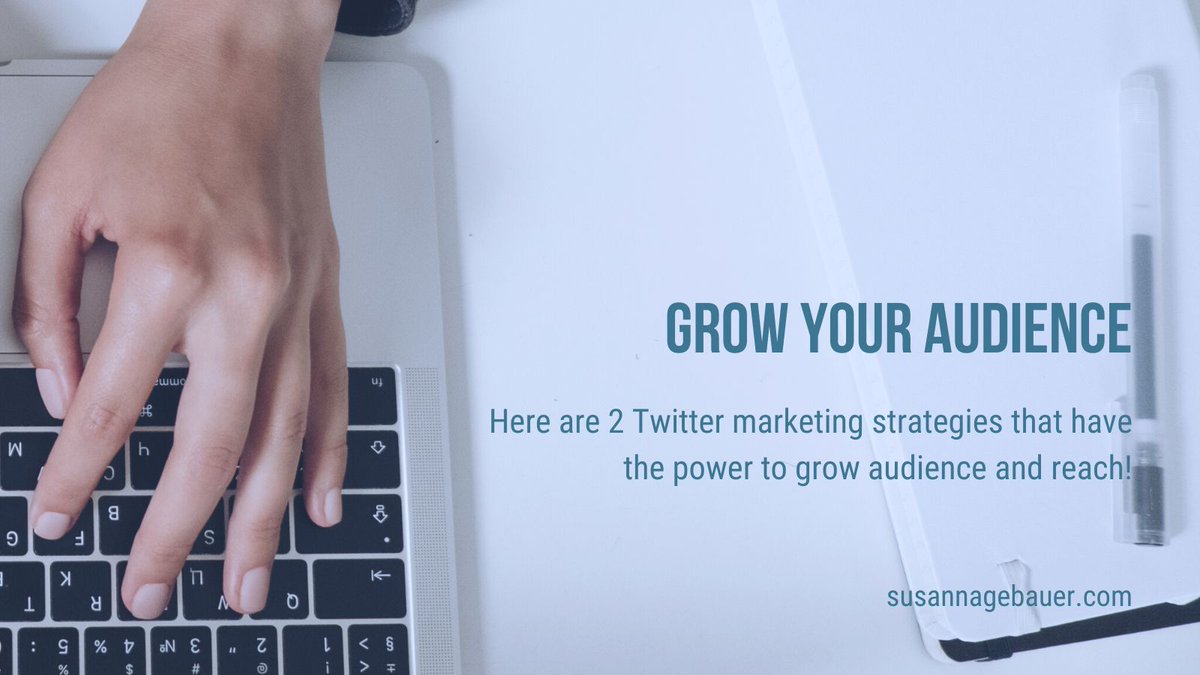 You have to understand Twitter a little better and learn how to use it to your advantage – or you can get frustrated fast. 

Here are 2 Twitter marketing strategies, that will boost your reach and increase your followers: susannagebauer.com/blog/twitter-m…