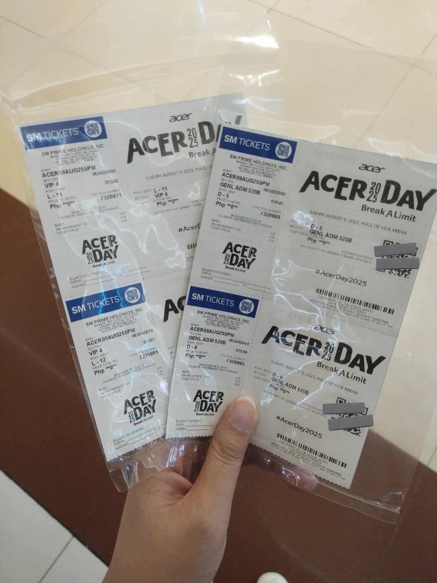vejaybb's tweet photo. ACER TICKET OPEN FOR SWAP!

1 VIP swap to 2 UB!

or 

2 VIP swap to 5 UB https://t.co/KKJ40h0PtY