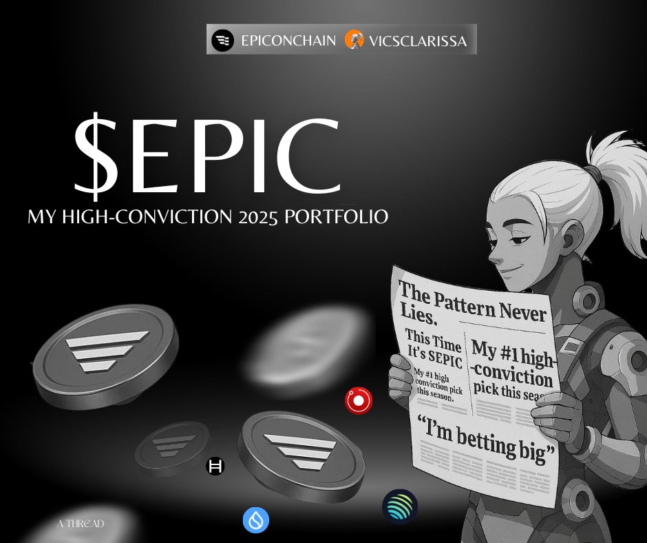 In 2024, $VIRTUAL soared 23,000%.

$BTC hit $123k and added $1.2T.

Most missed it thinking it was still early.

Same in 2021: $SOL, $ETH, $ATOM, and $LTC did 20x–50x.

The next run won’t wait.

Here’s my high-conviction 2025 portfolio and why $EPIC is my #1 pick.▼
