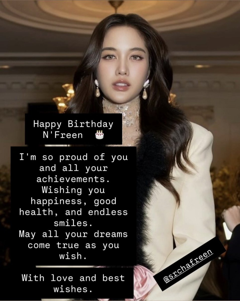 เป็กกี้ ศรีธัญญา (It’s me) (@pexkyofficial) on Twitter photo Happy Birthday <a href="/srchafreen/">P'freen (real)</a> 🎂
I'm so proud of you and all your achievements.
Wishing you happiness, good health, and endless smiles.
May all your dreams come true as you wish.
With love and best wishes.
HAPPY BIRTHDAY SAROCHA
#Happy27thFreenDay
#HappyFREENDay2025
#srchafreen Happy Birthday <a href="/srchafreen/">P'freen (real)</a> 🎂
I'm so proud of you and all your achievements.
Wishing you happiness, good health, and endless smiles.
May all your dreams come true as you wish.
With love and best wishes.
HAPPY BIRTHDAY SAROCHA
#Happy27thFreenDay
#HappyFREENDay2025
#srchafreen