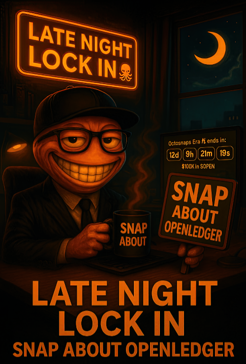 Cryptking_1's tweet image. 🚨   The Night is $OPEN  🐙.

12 days left to have the privilege of being Octosnaps locked in.

Staying sharp and alert is a must.

Every @OpenledgerHQ comment is proof you showed up when the lights were on 💡.

Late Night Lock In keeps you locked in.
Neon Hums:
The Neon sign is…
