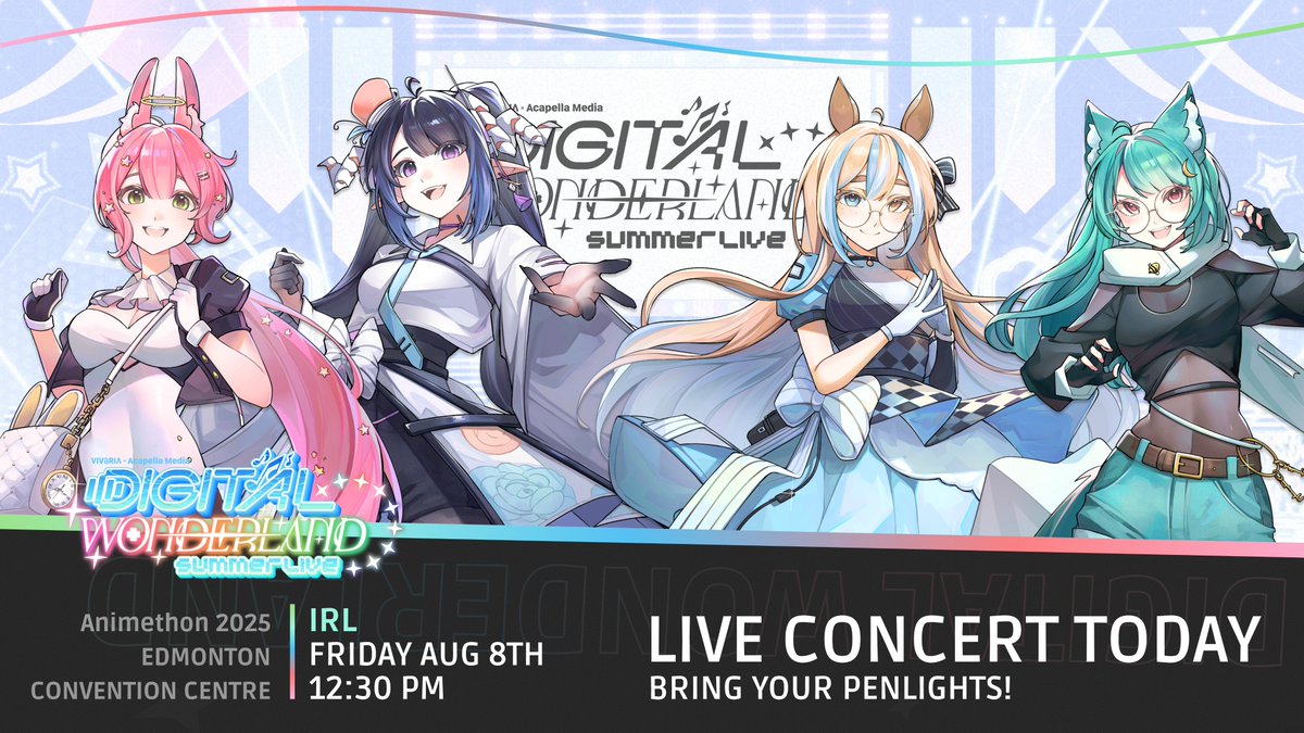 【EVENT】
✧ DIGITAL WONDERLAND SUMMER LIVE IS TODAY ✧

Let's make some Summer Memories!✨

🗓️ TODAY Friday Aug 8th 12:30 PM MST
SALON 11 <a href="/animethon/">Animethon</a>