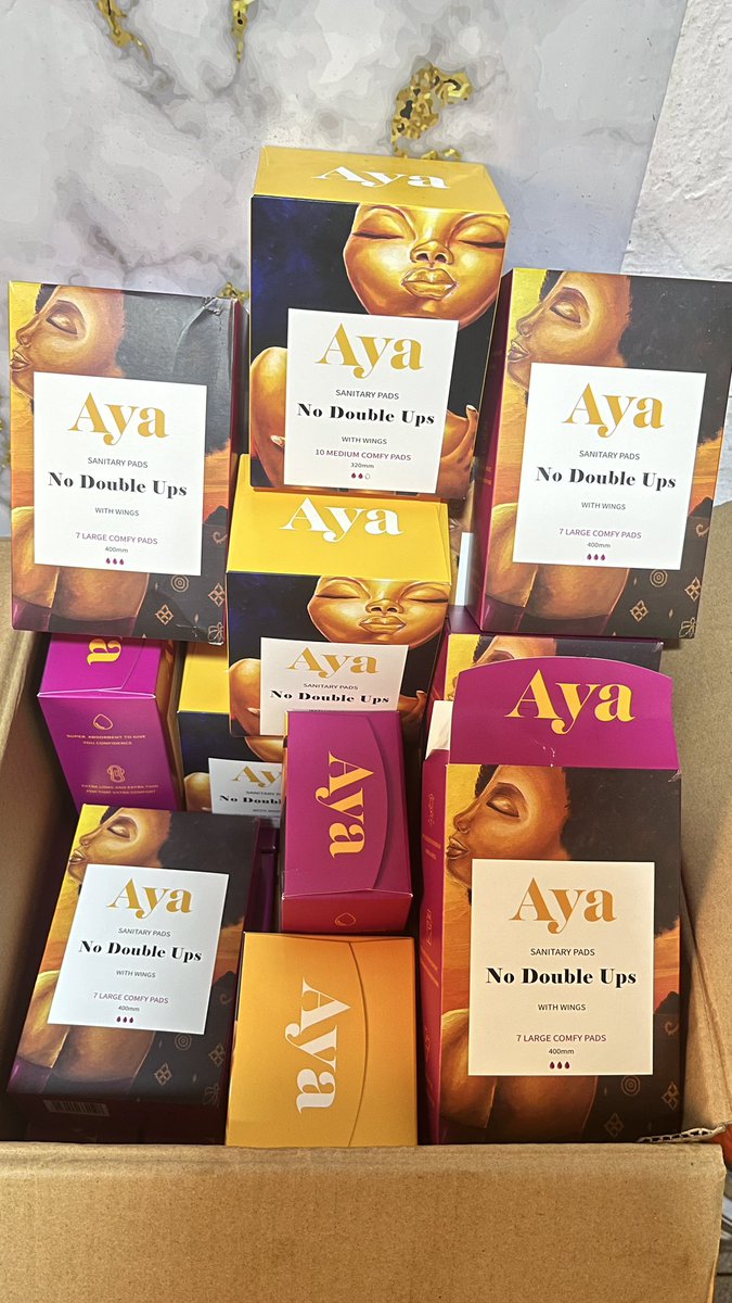 HYGIENE TIPS

1️⃣Change pads every 4-6 hours
2️⃣Dispose of them properly in a bin
3️⃣Wash hands before and after changing
4️⃣Use breathable pads like Aya Sanitary pads
5️⃣Gently clean the vaginal area
6️⃣Store pads in a clean, dry place.

1300 naira per box 

#iyaloja