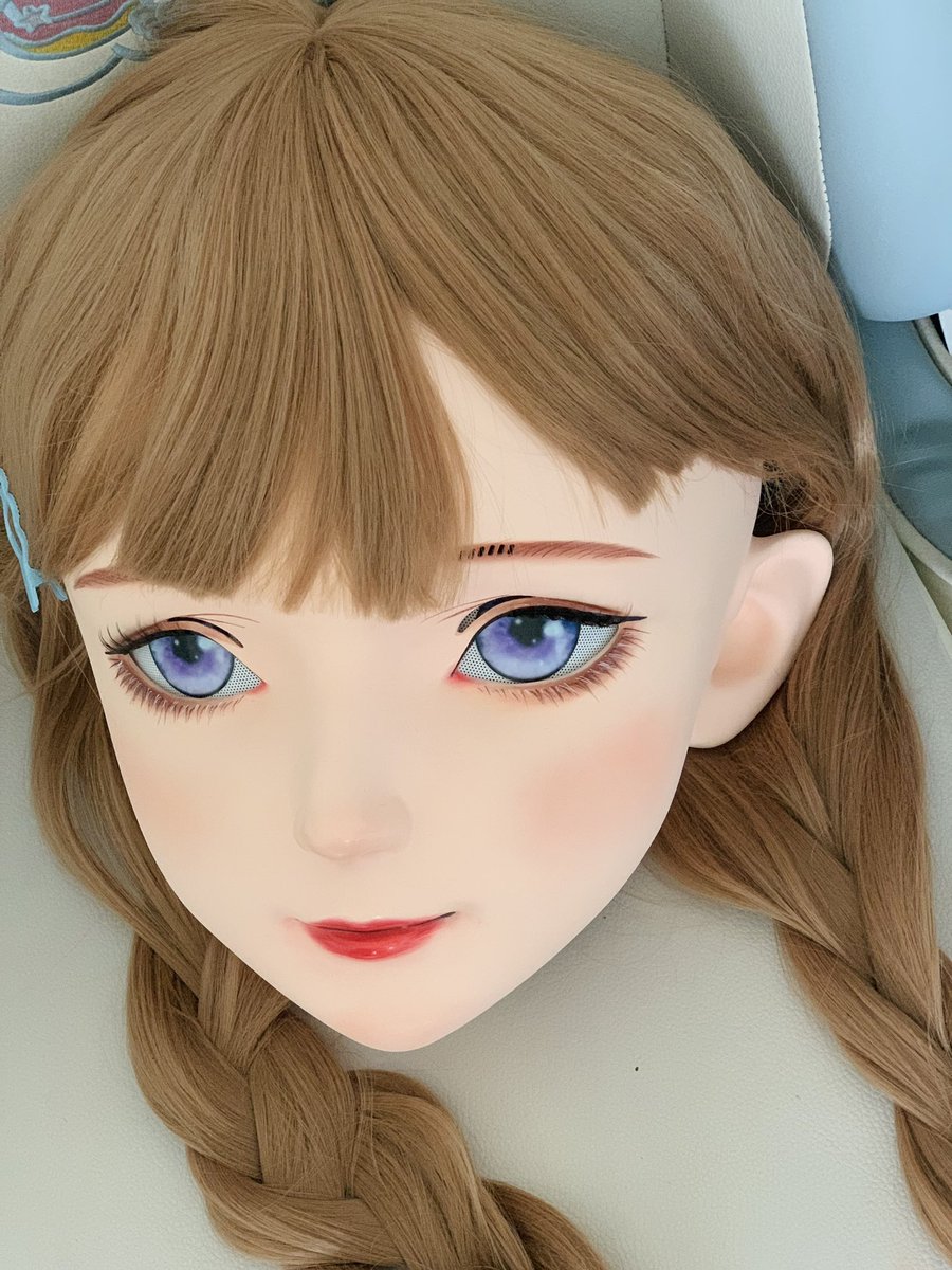 Stock half head BJD mask. Big size fit for fat/ tall people. Super low price. Msg me if you are interested. #kigurumi #着ぐるみと