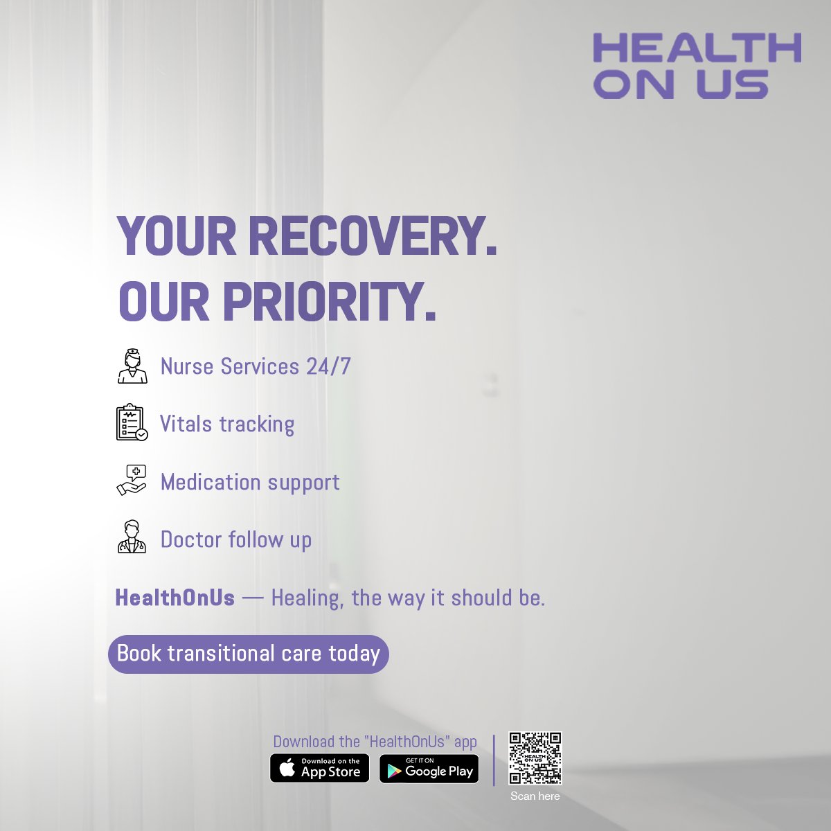 HealthOnUs's tweet image. Healing doesn’t mean alone. HealthOnUs bridges hospital to home: nurse visits, vitals, doctor follow-ups, med support—recovery redefined.

#RecoveryAtHome #TransitionalCare #ExpertNursing #HealthOnUs