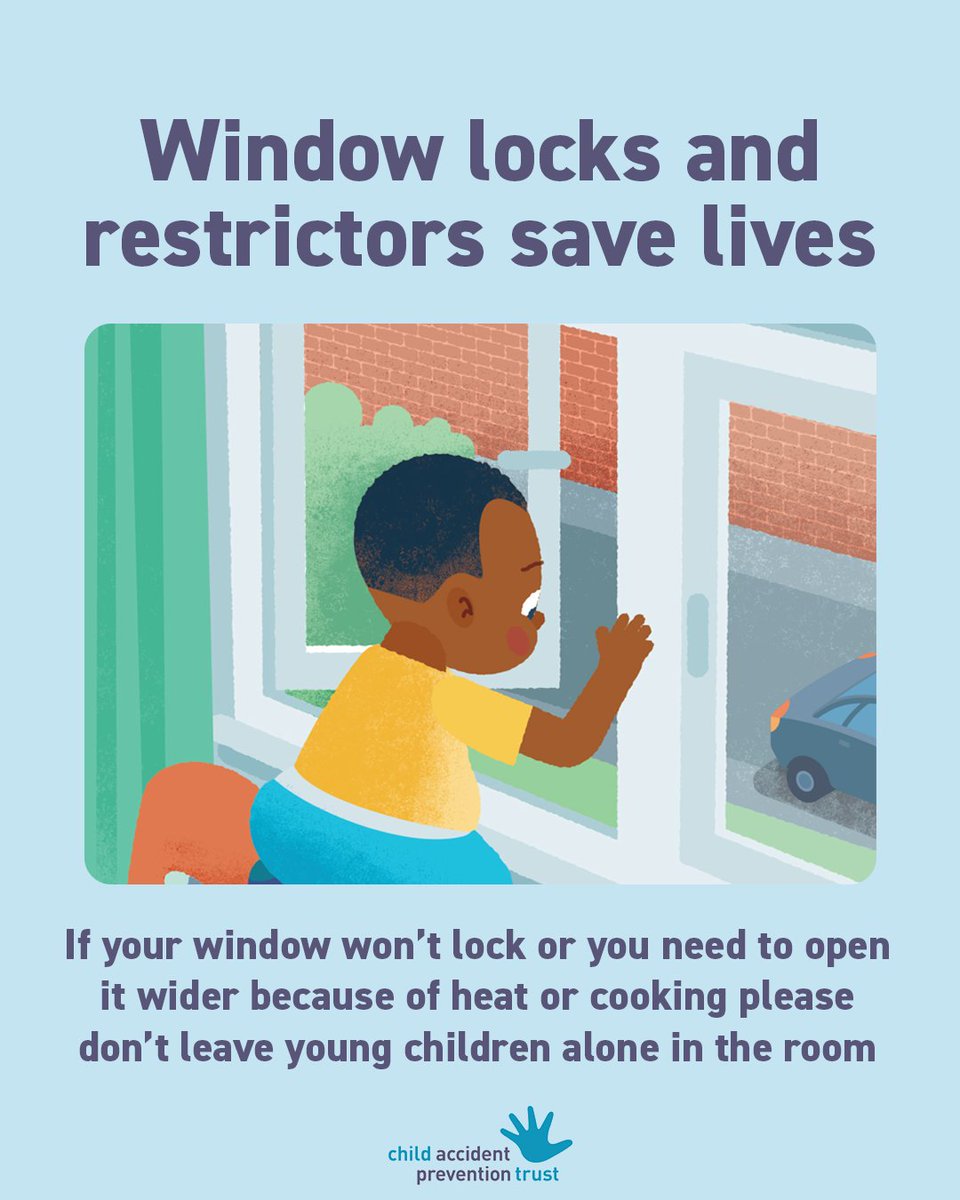 13 children under 11 years died in the last 6 years after falling out of a window, new <a href="/NCMD_England/">National Child Mortality Database (NCMD)</a> data shows.

They weren’t protected by a window lock or restrictor because:
• One wasn’t fitted
• It was broken
• It had been disabled 

Learn more: capt.org.uk/falls-from-ope…