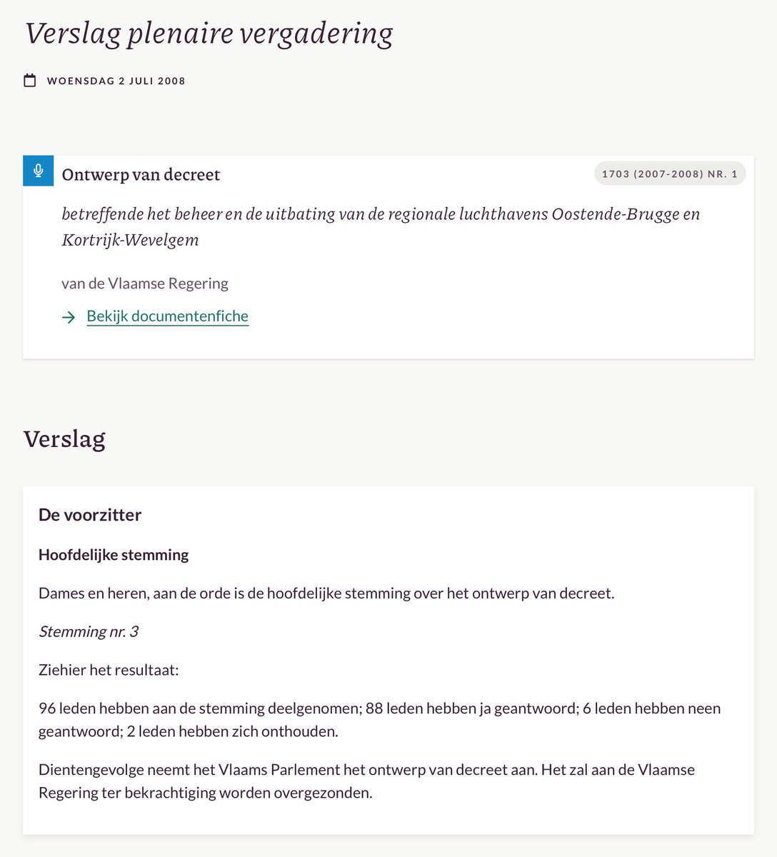 Bizar toch als ik <a href="/krisverduyckt/">Kris Verduyckt</a> hoor namens <a href="/vooruit_nu/">Vooruit</a> over de Vlaamse regionale luchthavens. Volgens mij stemde Vooruit in 2008 mee en zaten ze zelfs mee in de toenmalige Vlaamse Regering (als SP.a-spirit dacht ik) om de regeling voor de privatisering mee te bepalen…<a href="/radio1be/">Radio 1</a>
