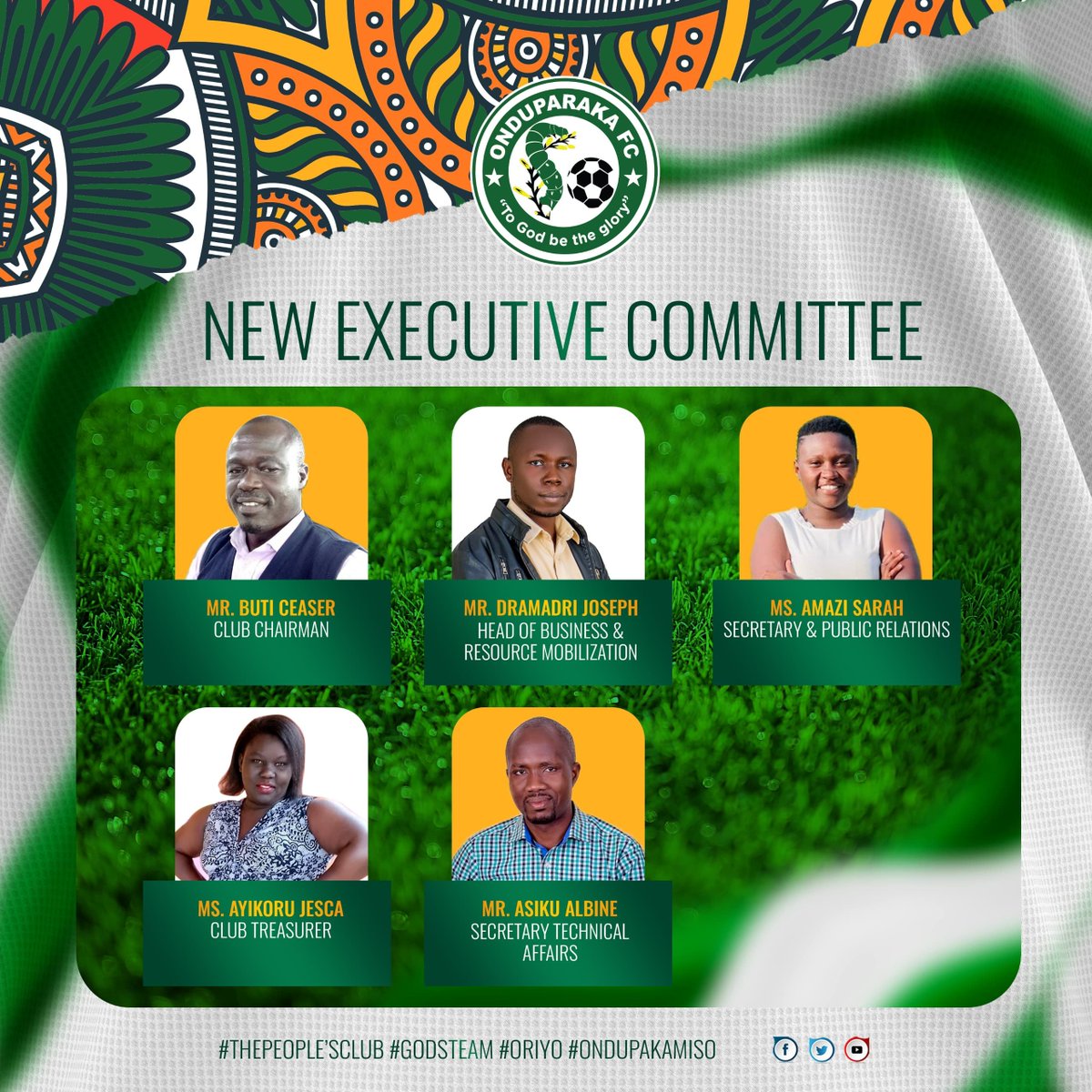 NEW SEASON | NEW STRUCTURES | NEW TARGET...

Here's your new club steering management committee for this season and the next five....

#AmaOnduparaka