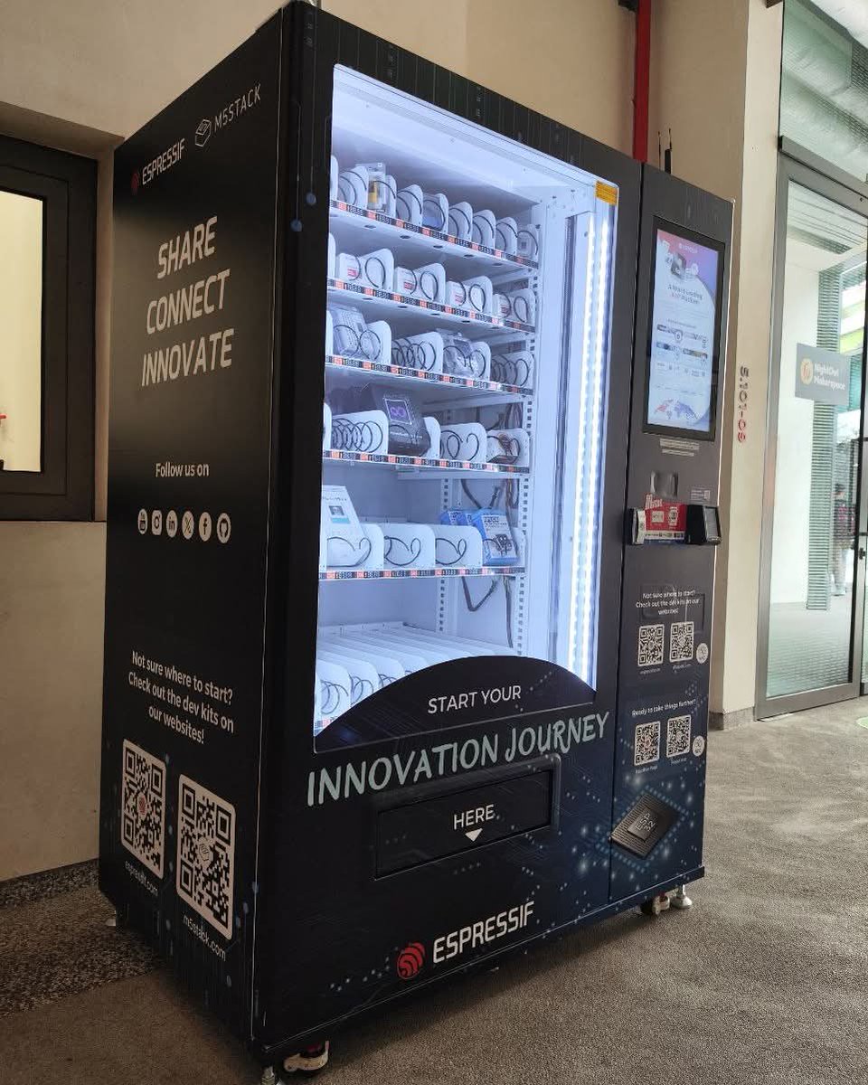 cnxsoft's tweet image. ESP32 devkit vending machine in Singapore 

Source: Espressif on Facebook