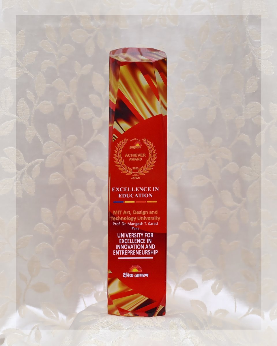 mitadtpune's tweet image. 🏆 A Proud Moment for MIT-ADT University!

MIT-ADT University, Pune, has been awarded the title of University for Excellence in Innovation and Entrepreneurship in the Education Sector by Dainik Jagran.
#GlobalRecognition #EducationalExcellence #InnovationInEducation