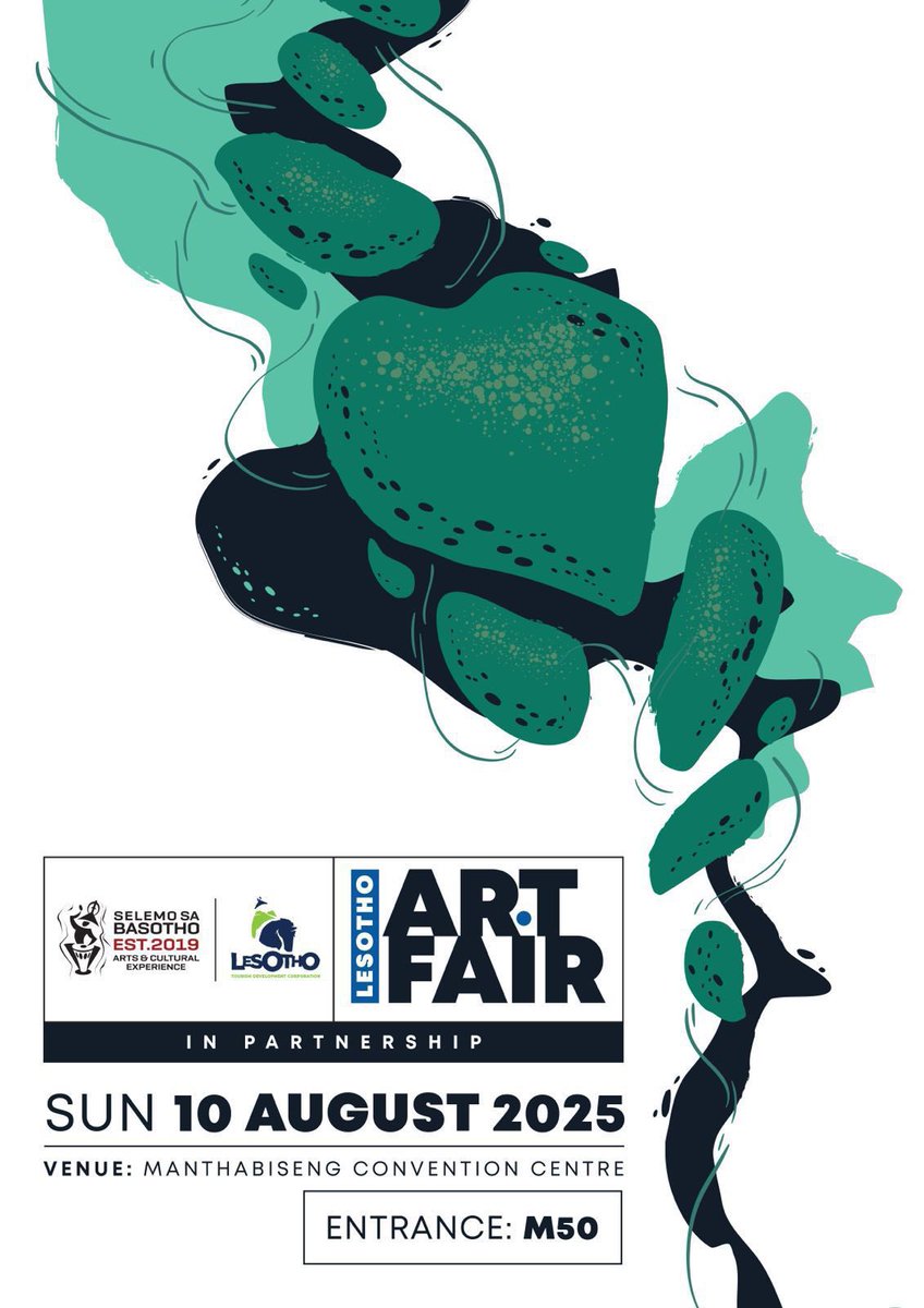 🖼️ #LesothoArtFair2025 is happening this Sunday!
🗓️ 10 August | 📍 Manthabiseng Convention Centre
🎟️ Entrance: M50
Art, culture, music, and community all in one place.
Don’t miss it!
#SelemoSaBasotho #Creatives #Art