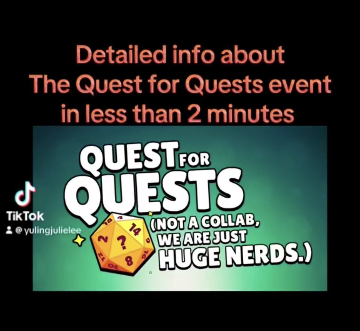 Info about Quest for Quests event in less than 2 minutes 2分鐘內看完任務大作戰詳情 荒野亂鬥 #QuestForQuests #tiktok #Youtube #youtubeshorts

youtube.com/shorts/7atXn5H…

tiktok.com/t/ZP8kpVu2D/
