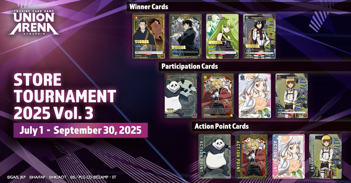 UNION ARENA 2024 WINNER アクションポイント Union Arena Card Action Point AP Championship 2024 Winner