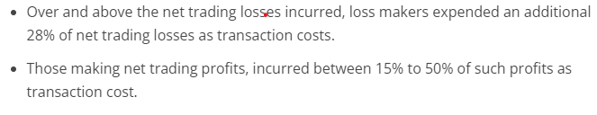 PASAMTrading's tweet photo. @pawanaroraleo True...had there been less taxes &amp; charges, that 90-93% of loss making traders' number would have been much lower...irony is they already know this and even provide it as disclaimer, and will most likely not going to do anything about it https://t.co/Uysw3s4wt2