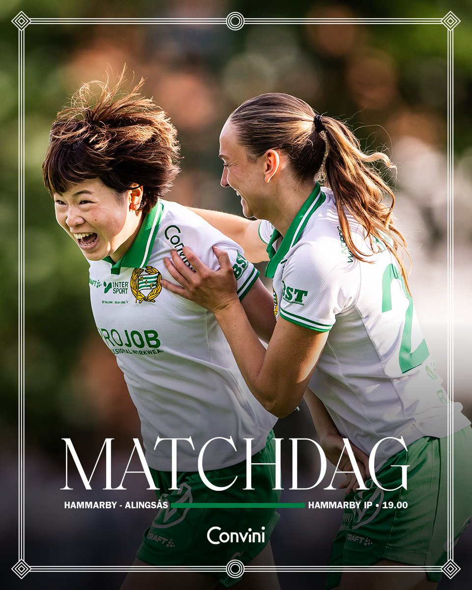 𝐌𝐚𝐭𝐜𝐡𝐝𝐚𝐠! Återstart av OBOS Damallsvenskan ikväll – vi ses på Hammarby IP! 👊

🎟️ Lös matchplåten här: hammarbydam.ebiljett.nu/tickets/select…

#Bajen