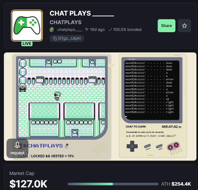 CHAT PLAYS _______ tweet media