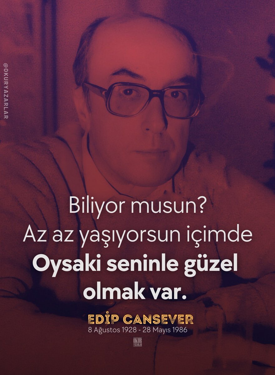İyi ki doğdun Edip Cansever! 

Çağdaş Türk şiirinin büyük ustalarından #EdipCansever, 97 yıl evvel bugün dünyaya gelmişti.