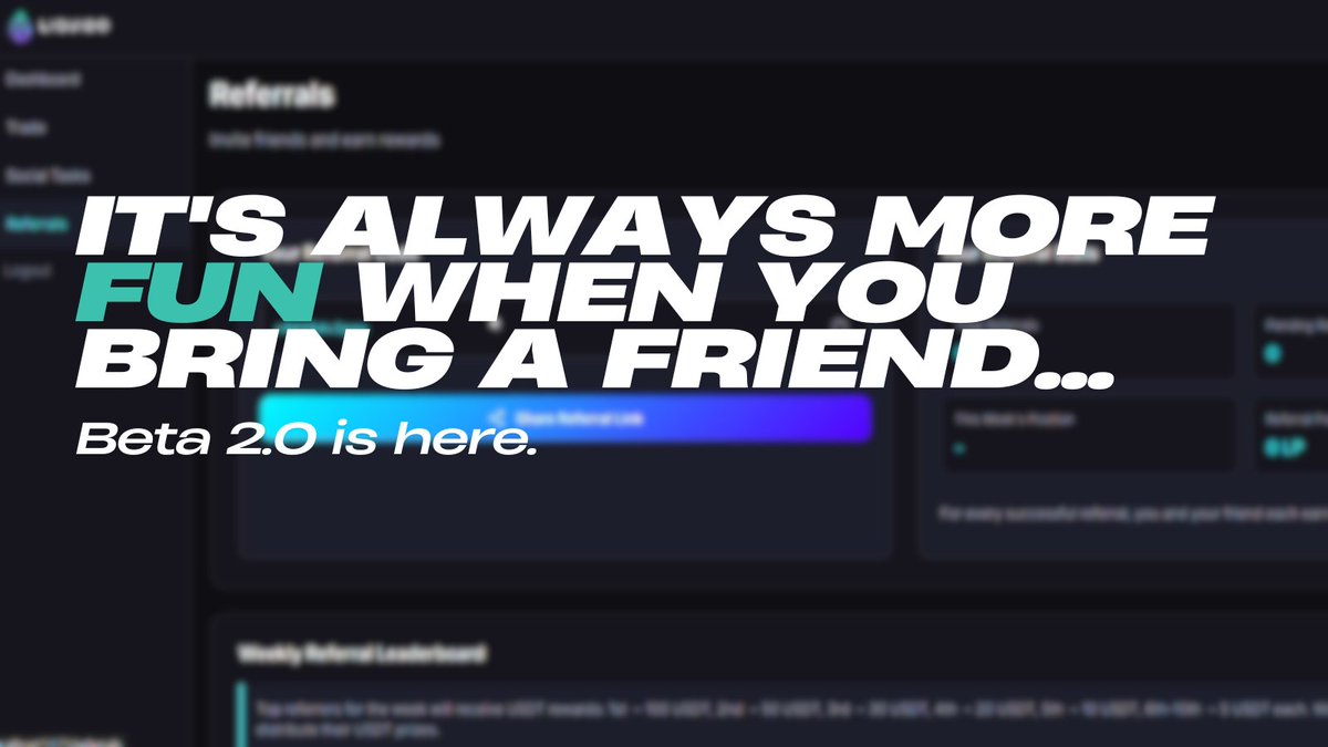Next week we’re dropping fresh updates to our Beta 2.0

More features, more rewards, more reasons to bring a friend

Stay tuned 👀