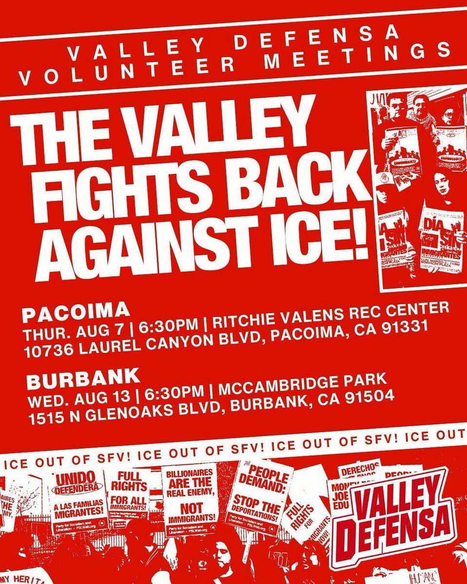 goRubenRuben's tweet image. Oralè Resister 
Los Angeles Vamonos
Pacoima  Valley Defensa
Is out there leading the opposition, join us Burbank on 8/13 at 6:30 at McCambridge Park. #valleydefensa #ICEoutofLA ✊🏼#USDemocracy #NoTaco4Trump