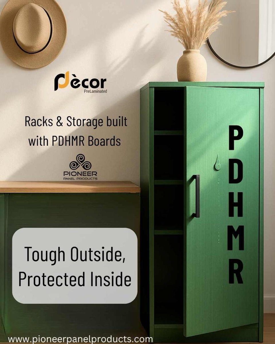Pioneer_Panel's tweet photo. Racks &amp; Storage built with PDHMR Boards.
Tough Outside. Protected Inside.
✅ Moisture Resistant
✅ Termite Protected
✅ Strong &amp; Stylish

🌐 https://t.co/26FIz2kmbt 

#PDHMR  #StorageSolutions #FurnitureBoards #InteriorDesign #ModularRacks https://t.co/ox5pDYvvgl