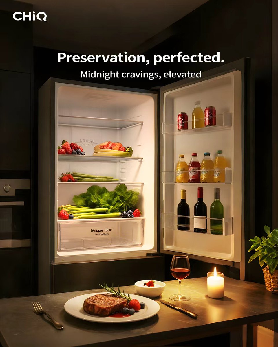 GlobalCHiQ's tweet image. Midnight cravings, meet Michelin standards. 
Powered by advanced freshness tech, every bite feels like fine dining.
CHiQ makes midnight moments feel gourmet.🌙✨

#CHiQ #SmartwithStyle #SmartLifeMoments