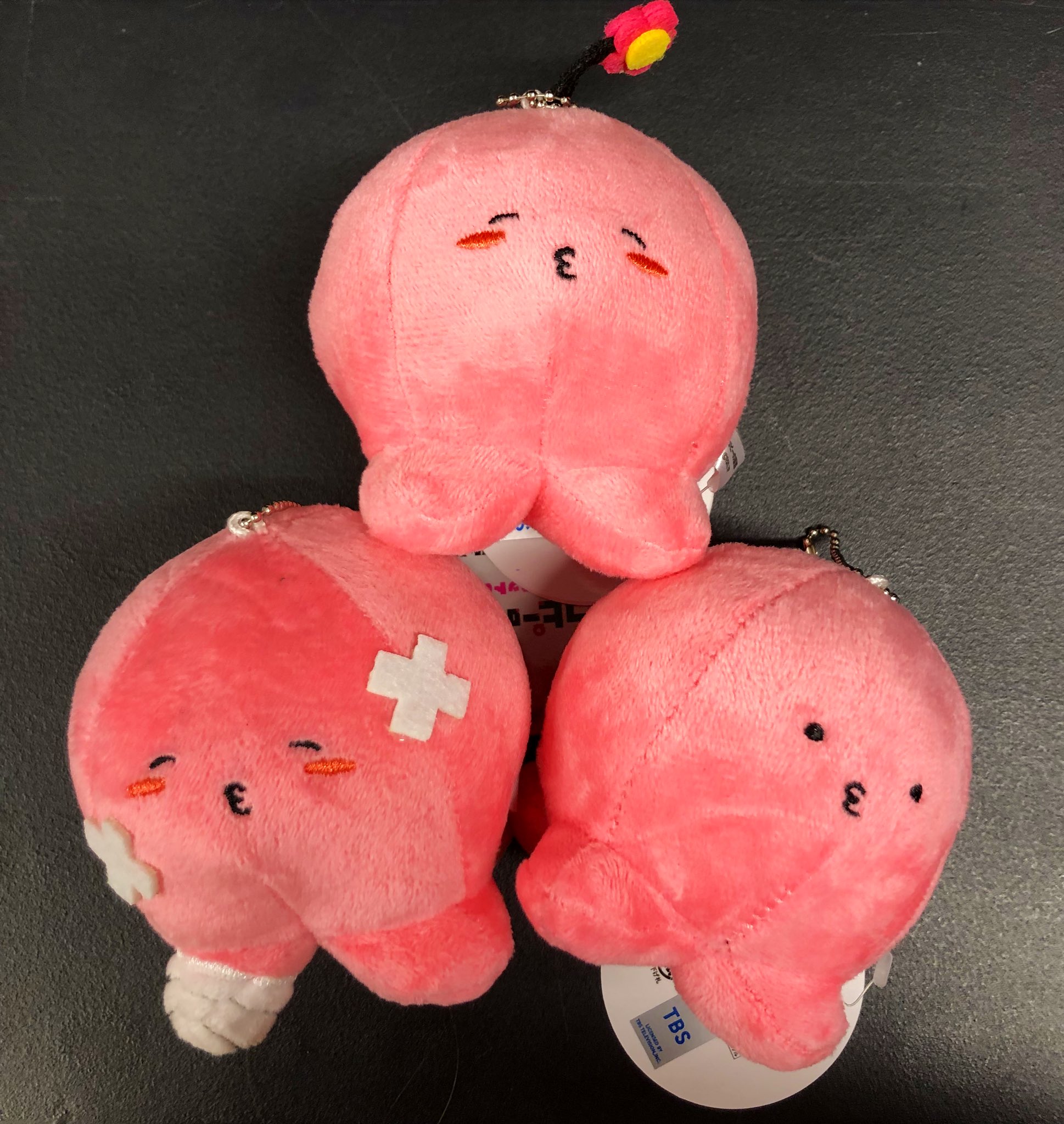 表情豊かなピンクのぬいぐるみセット 表情豊かなピンクのぬいぐるみセット