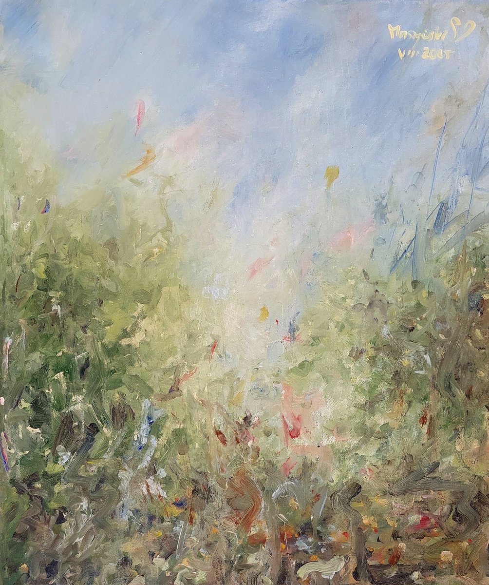 MuszynskiPJ's tweet photo. Troche malowania na relaks i kreatywność.
Abstrakcja, Lato w moim ogrodzie.
Abstract, Summer in my garden.
Oil on canvas 50x60cm

#contemporarypainting #contenporaryart #oilpainting #oilpaintinggallery #garden #gardenpaintings https://t.co/QnZhOyB8yj