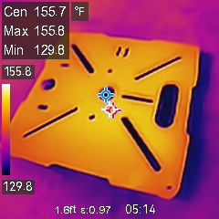 EntFabLLC's tweet photo. BE SAFE OUT THERE!! After 90 minutes outside in the sun... The ambient air temperature was 100, the baseplate was over 150. Our bases might be the coolest out there, but in the sun they will give you 3rd degree burns. Look for gloves with an EN heat rating of 2+ or ANSI 1+ https://t.co/Ii8XY1UclI