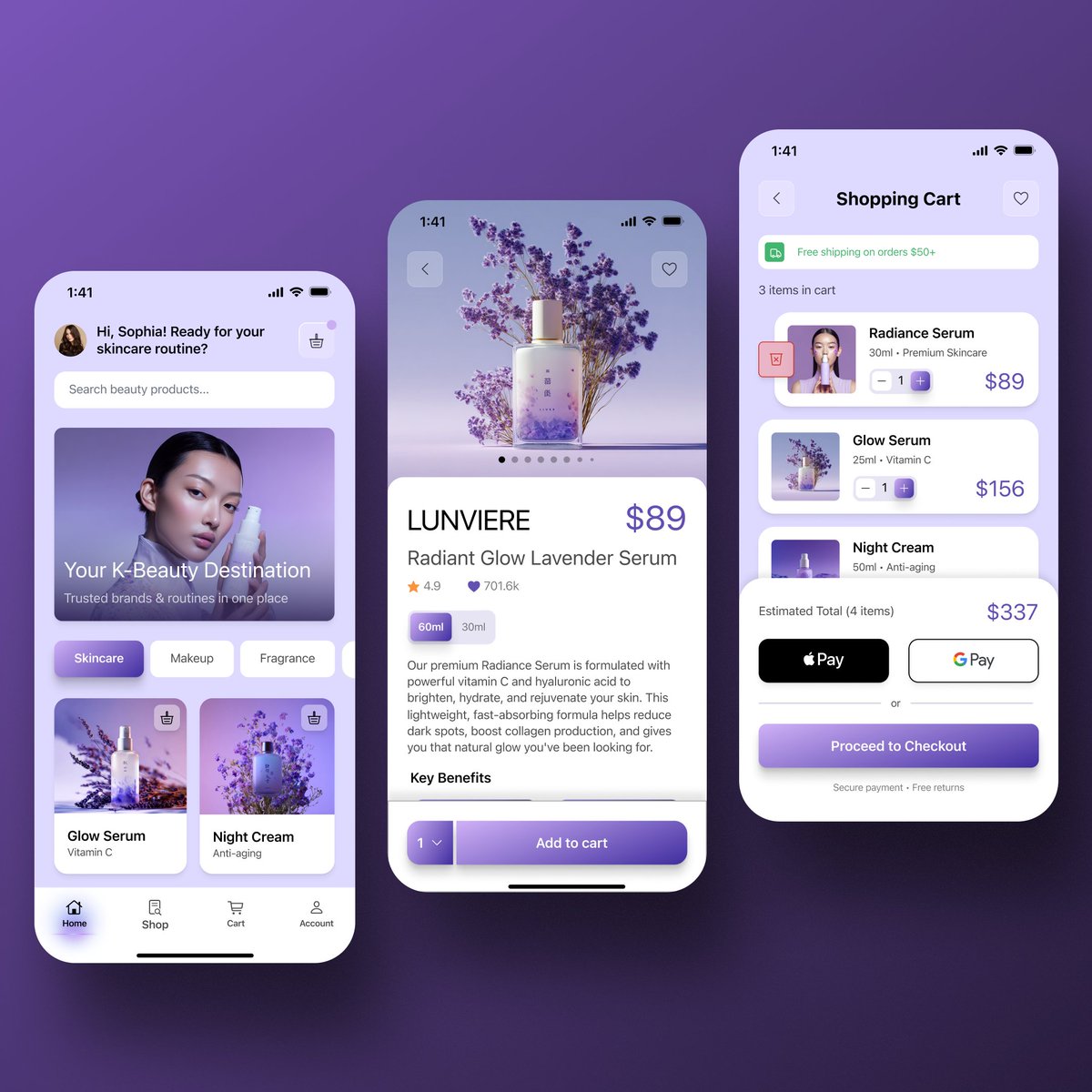 titepommee's tweet image. AI or Designer? 👀

I’ve been using AI a lot lately because it’s fast and gives me a starting point. So I asked it to design a beauty app. In just a few seconds, it created a super clean, minimalist layout with pink as the accent color. Honestly, I really liked it. 

Then I…