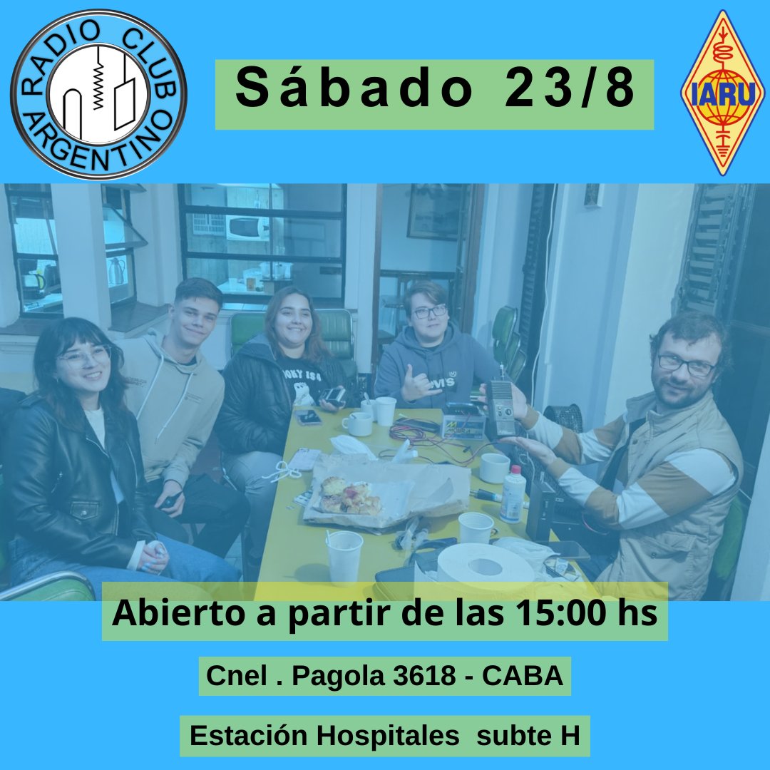 LU4AA's tweet photo. Sábado 23/8 abierto a partir de las 15:00hs
#lu4aa #rcasn #radioaficionados #hamradio https://t.co/uNhwcHzNaz