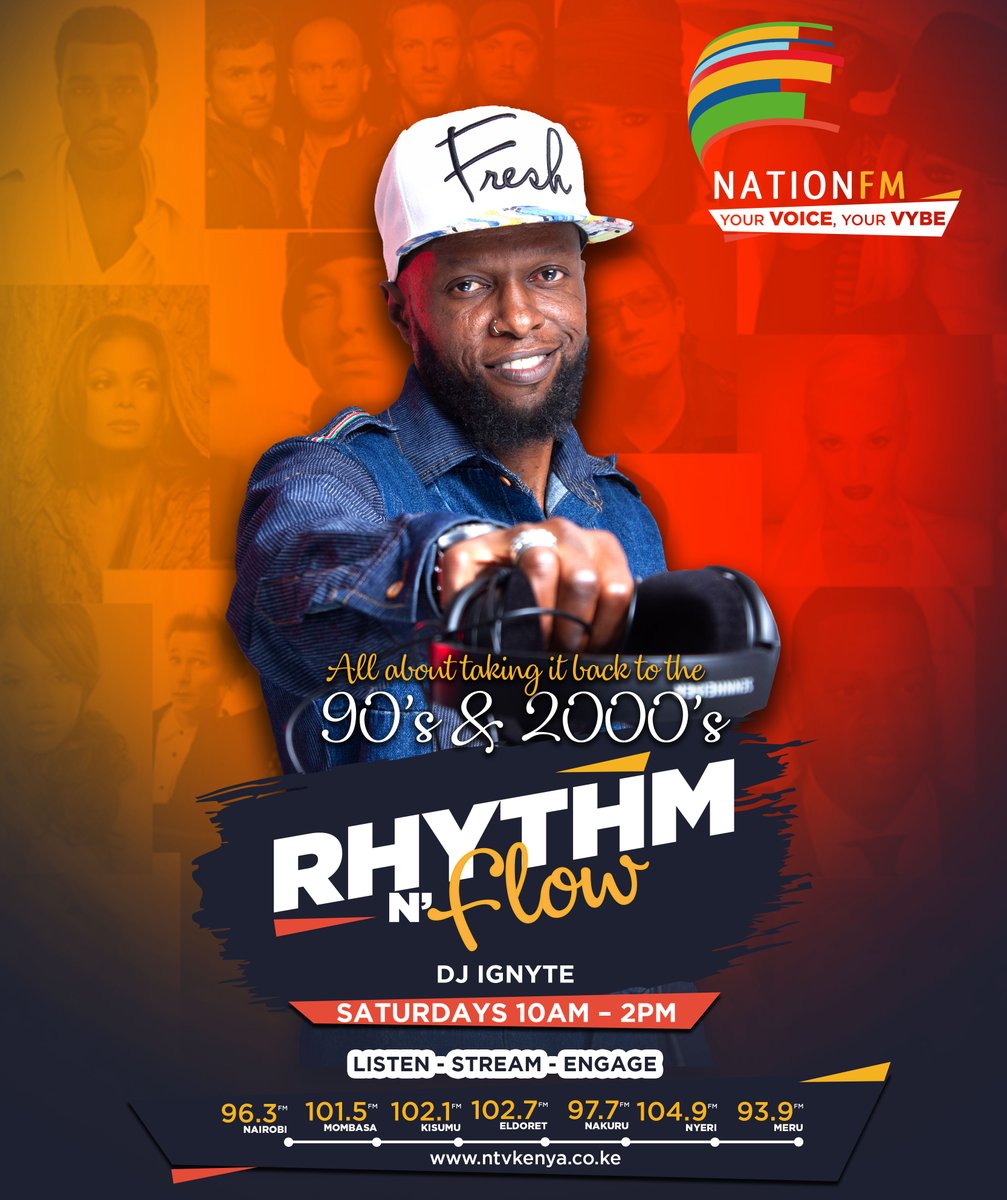 NationFmKE's tweet photo. Throwback galore coming right up on #RhythmNFlow with the #Ignytian @deejayignyte till 2 PM... What's your favourite 2000s or '90s jam? https://t.co/cDC1PvKSWq