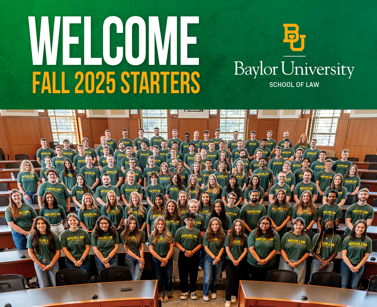Welcome to Baylor Law School! With new student orientation finished this week, the Fall 2025 entering class is ready to begin the unforgettable journey of becoming #FutureBaylorLawyers.