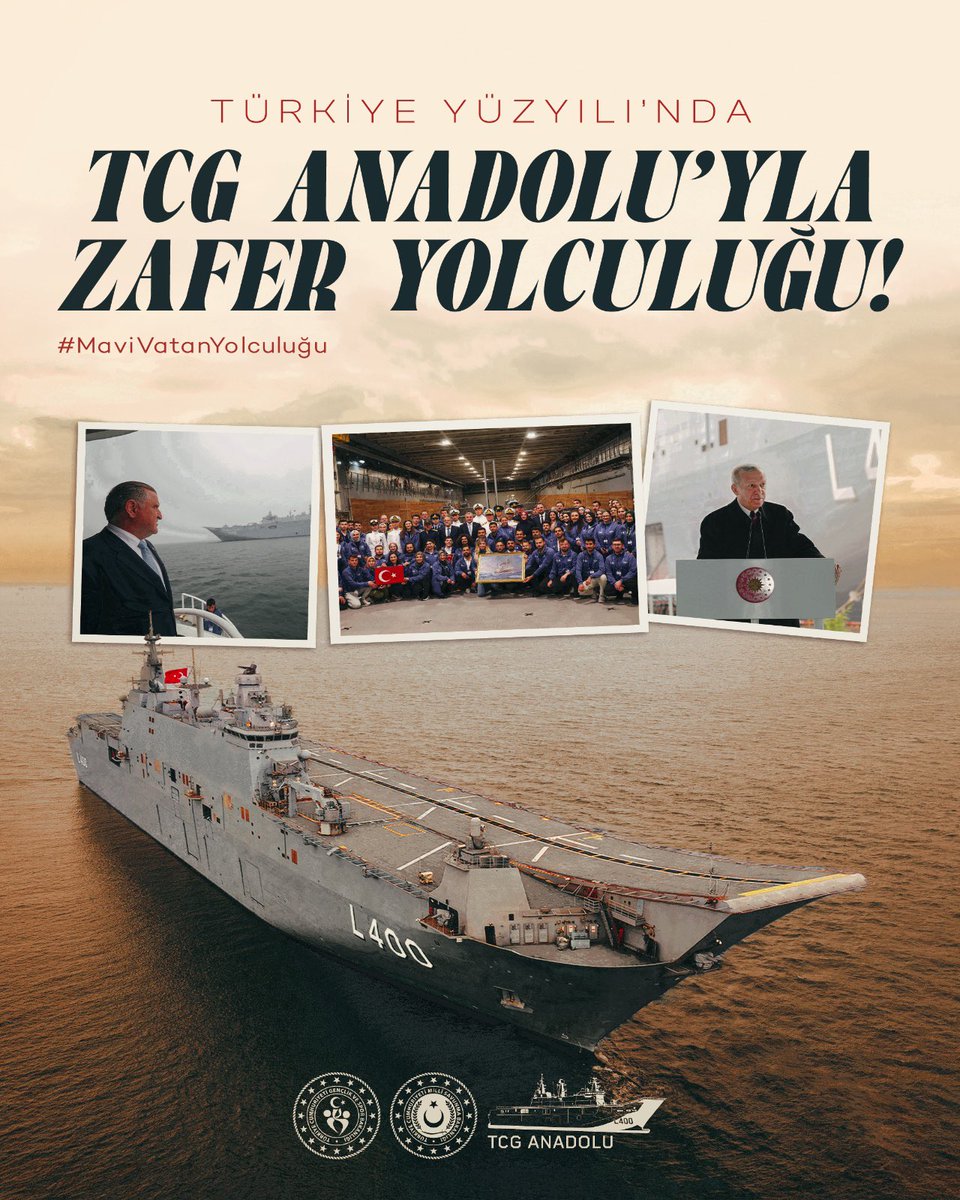 Yerli ve millî gurur kaynağımız TCG Anadolu ile Malazgirt Zaferi’nin 954. yıl dönümünde Çanakkale’den İstanbul’a Zafer Yolculuğu’muz başlıyor!

Yarın TCG Anadolu'da gençlerimizle bu heyecanı ve tecrübeyi paylaşacağız.❤️

Kalbi bu topraklar için çarpan, bu yolculukta duası ve