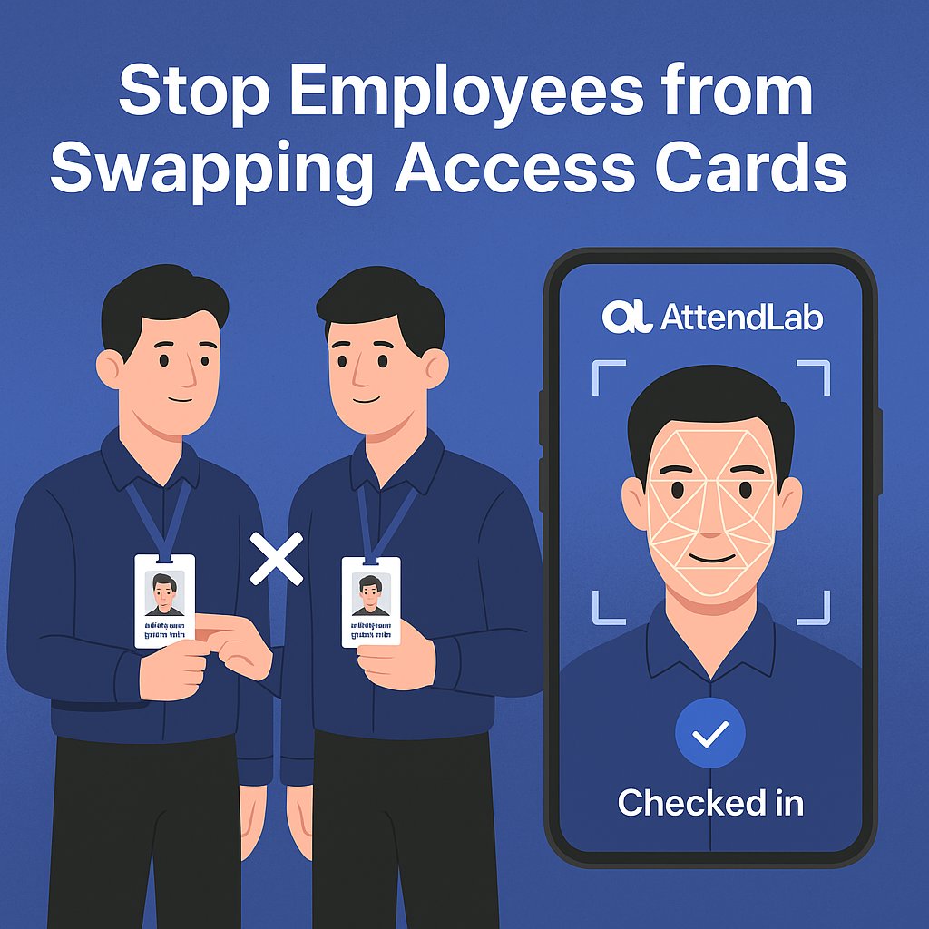 AttendLab's tweet image. 🔒 Stop Access Card Fraud with AttendLab
Legacy systems using access cards are easy to cheat.
👨💼 Protect your business with smarter attendance tracking.
👉 Learn more: attendlab.com
#AttendLab #SmartAttendance #FacialRecognition #WorkforceManagement #AI