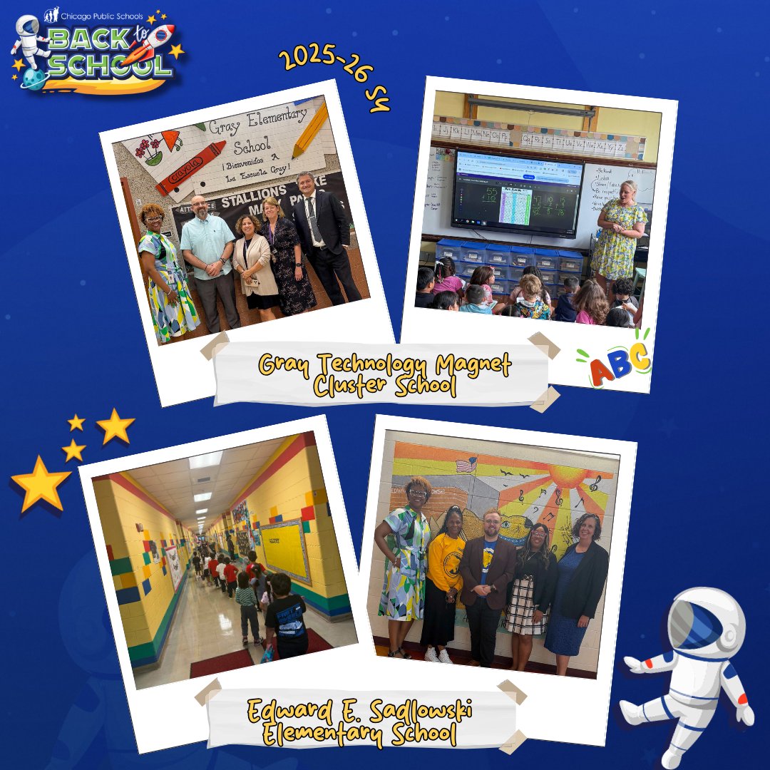 ChiPubSchools's tweet photo. Setting the tone for an incredible 2025-26 SY ahead, from schoolyards to the classroom, the excitement of a new and promising school year can be felt in our school communities across the district. What was the best part of your #CPSFirstWeek? Share with us below! https://t.co/X4Sb0iTXn7