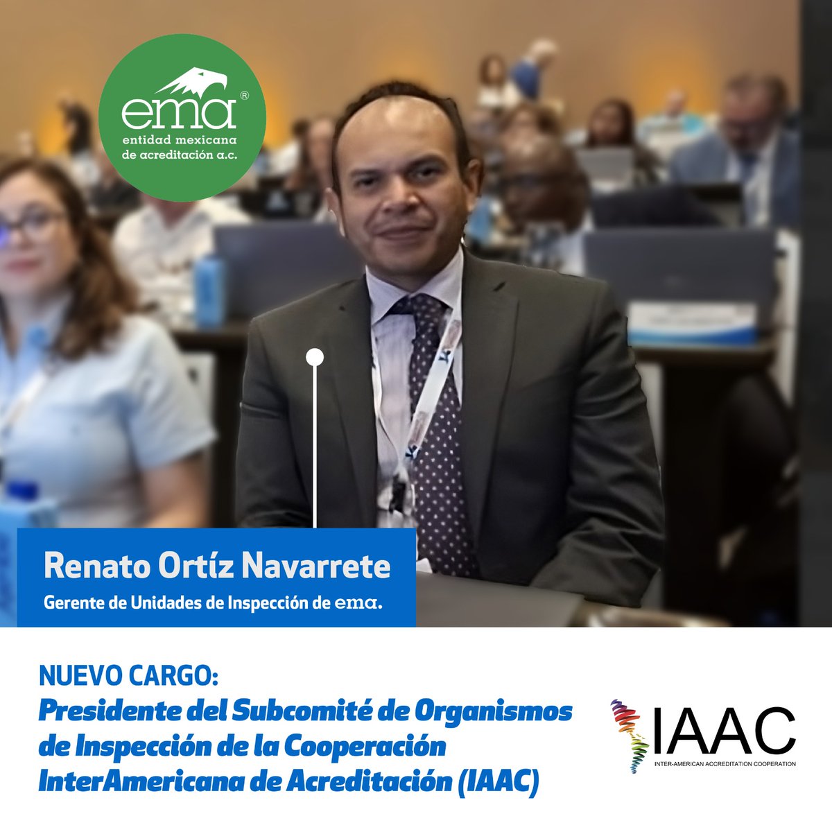 🌎✨ Celebramos con orgullo los nuevos nombramientos de:

👏 Martha Mejía, Directora Ejecutiva de ema, fue electa como Presidenta del Subcomité de Capacitación de la Cooperación Interamericana de Acreditación.

👏 Renato Ortiz, Gerente de Unidades de Inspección de ema, fue electo