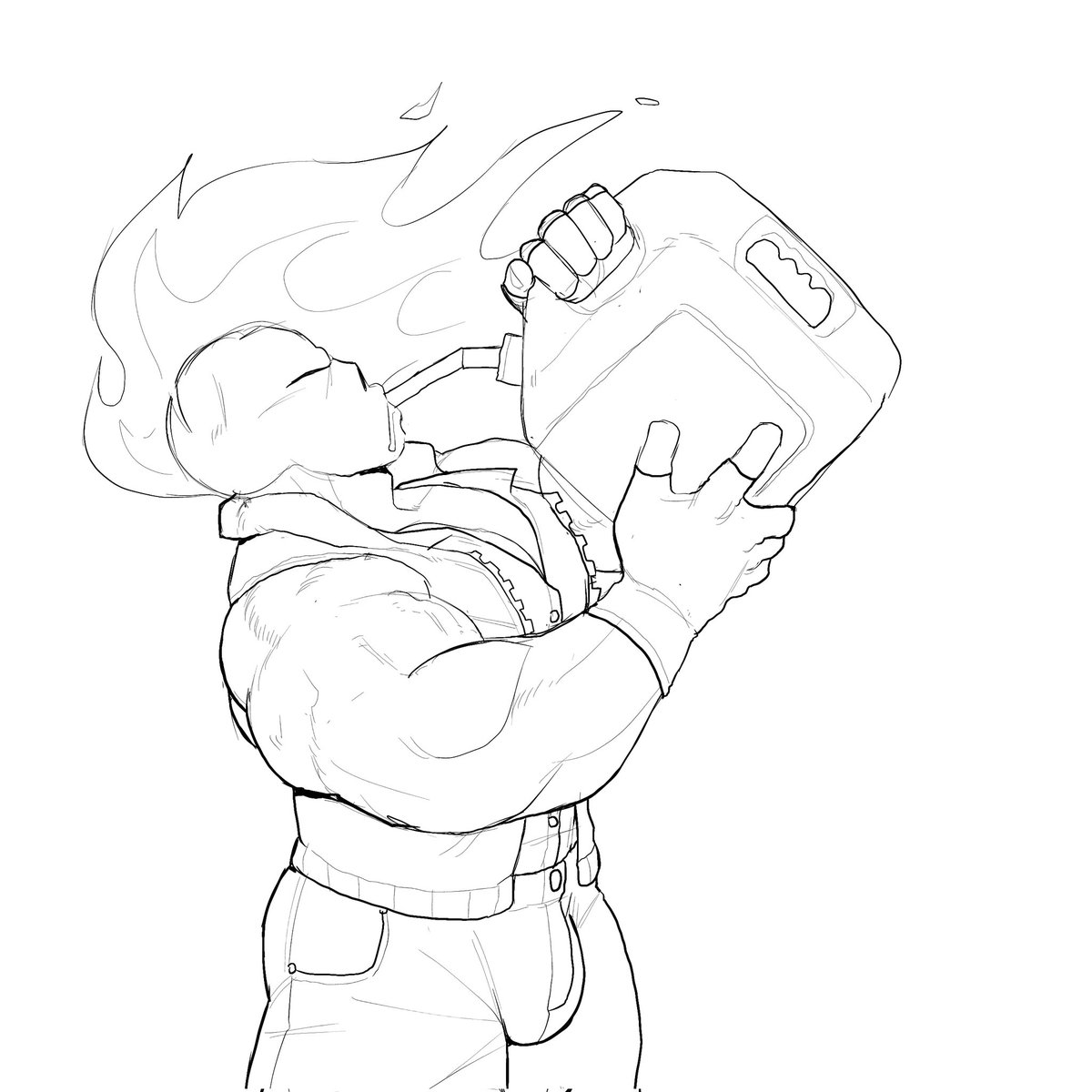 SlyTheBigMan's tweet photo. Don't let me drink gasoline...

(Old piece I got from @/dagothurunfclub) https://t.co/BEqCtfamV8