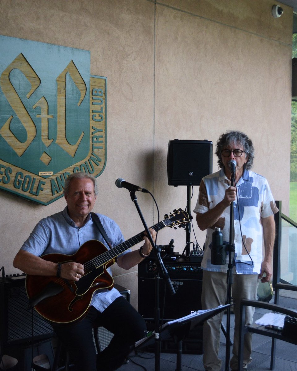 stcgcc's tweet image. A perfect patio evening 🌅 So much great energy from the talented Max Hillier Duo! The good vibes continued from a day spent celebrating our juniors at the Member Guest tournament. A fantastic day all around! ✨