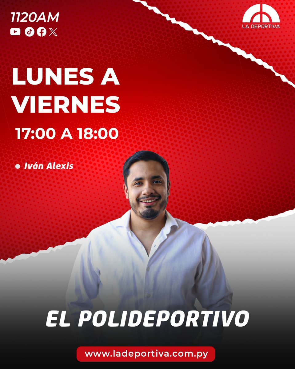 Ahora en vivo por #LaDeportiva, #unicaendeportes de todo el Paraguay.  Escuchanos también a través de ladeportiva.com.py