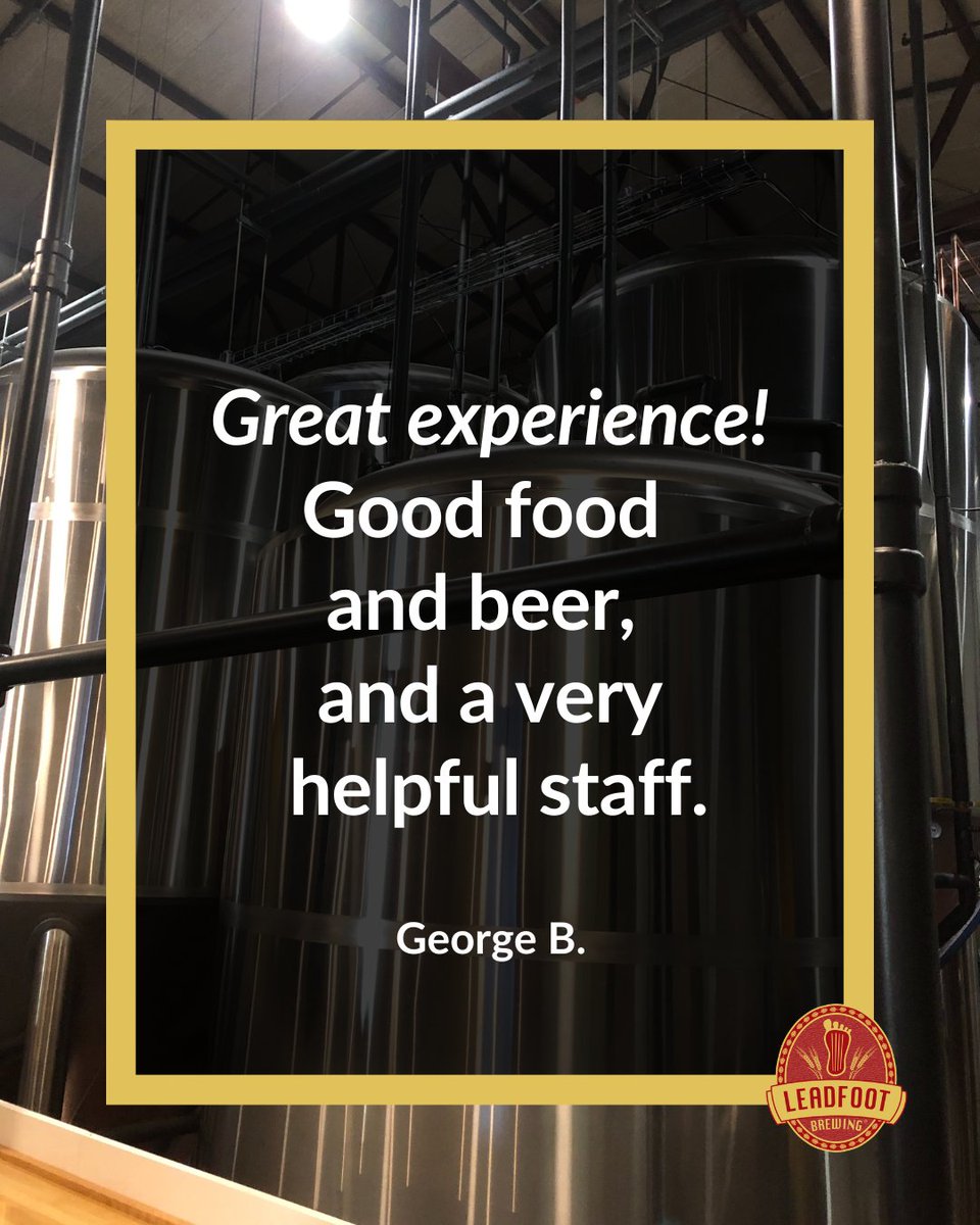 We're always honored when you decide to spend your evening with us! Thanks for coming by, George! 🍻